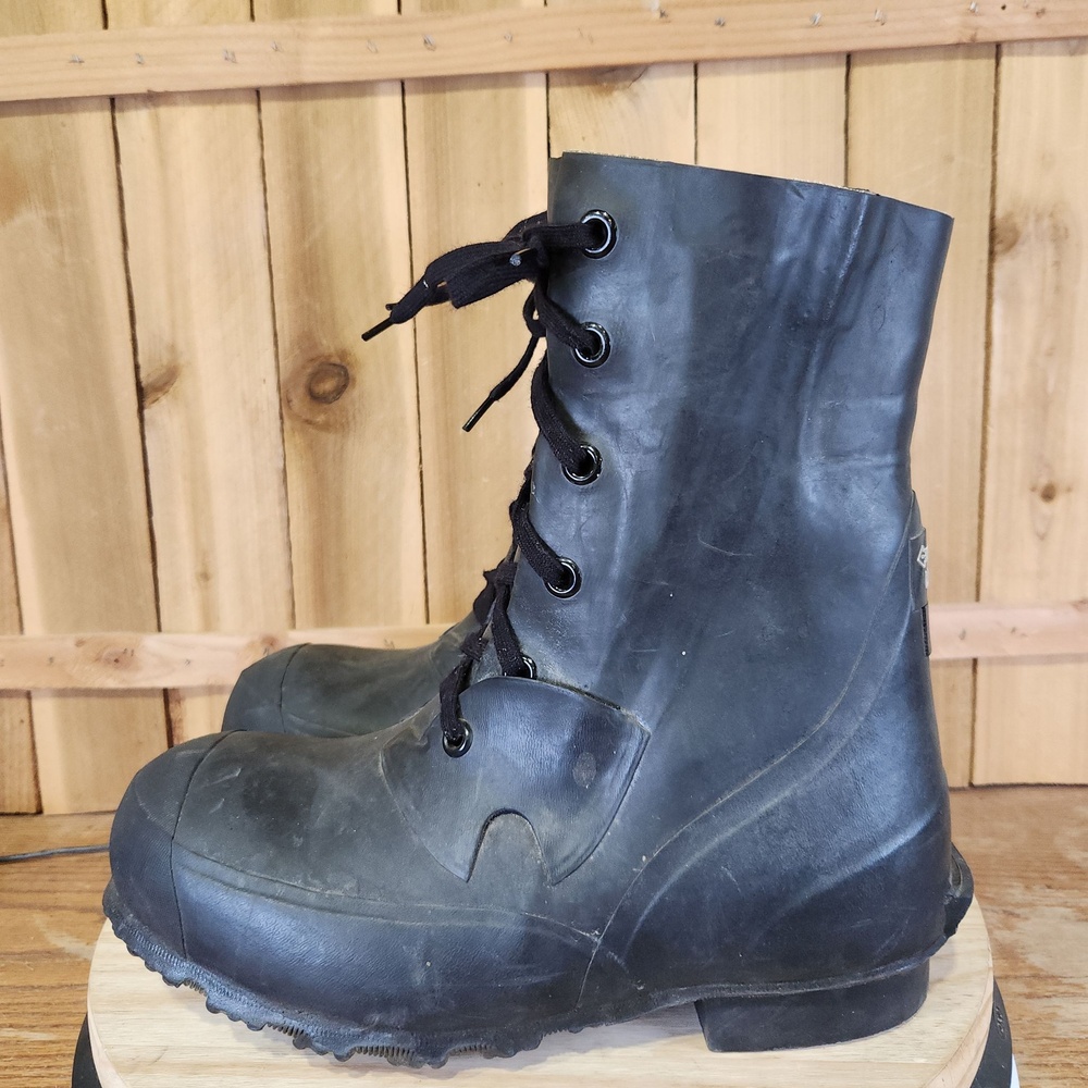 Vintage US Military Mickey Mouse Rubber Boots Mens 8 W Black Cold Weather
